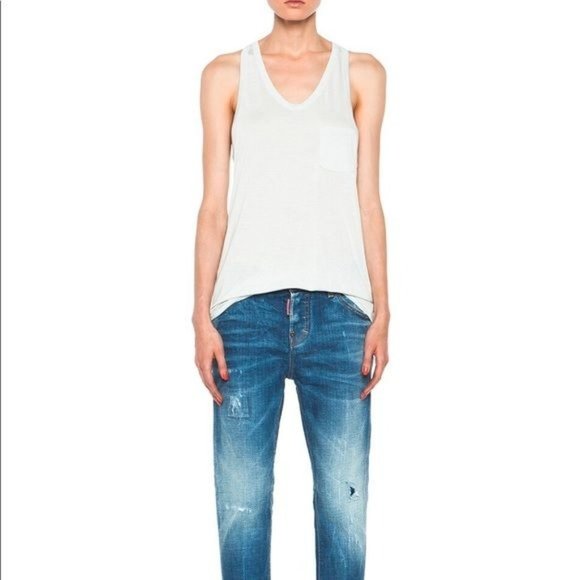 T by Alexander Wang Cobalt Classic Pocket Racerback Tank - Picture 6 of 7